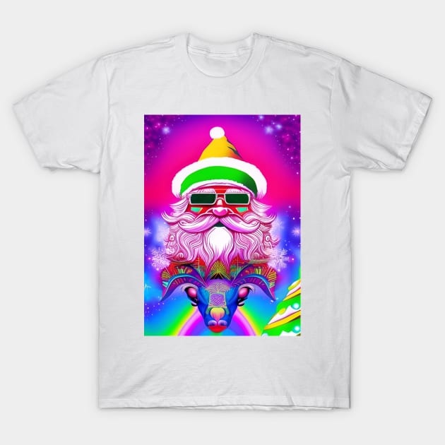 Retro Vintage Pink Santa Clause T-Shirt by joelsnug